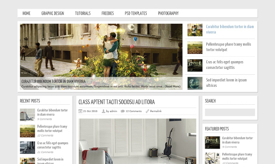 Очень красивый макет Threezine