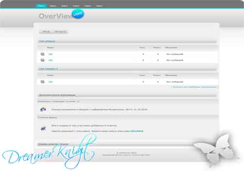 Адаптация шаблона OverView Light под ucoz