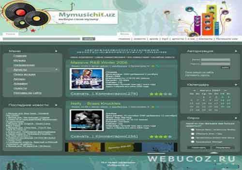 Шаблон музыкального портала